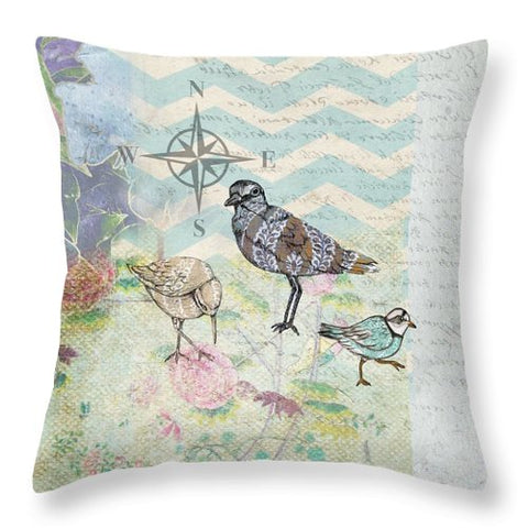 Sanctuary 3 Birds - Throw Pillow